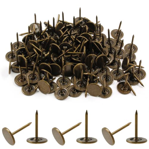Bivethoi Upholstery Tacks, 7/16" Dia, Bronze, 120 Pcs - color: Bronze, size: 7/16"