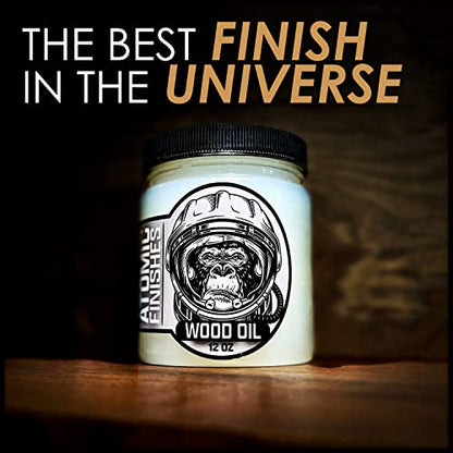 Atomic Finishes Classic Oil Finish – 12 oz | Premium Food-Safe Wood Oil - size: 12 oz
