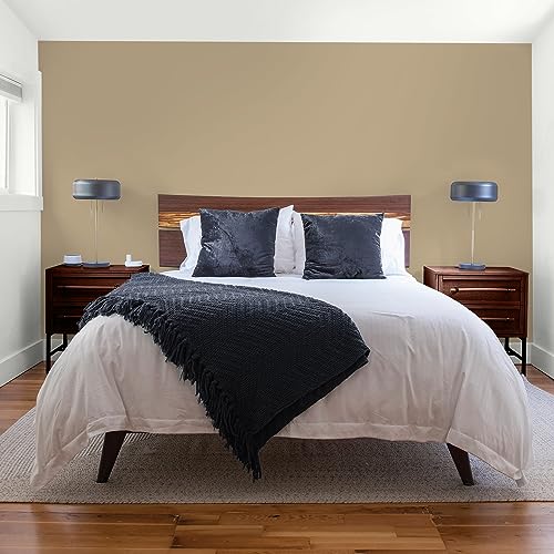 Glidden Total Interior Wall Paint & Primer All-in-One, Stony Creek/Beige, Flat, 1 Gallon - color: Stony Creek, size: 128 Fl Oz (Pack of 1)