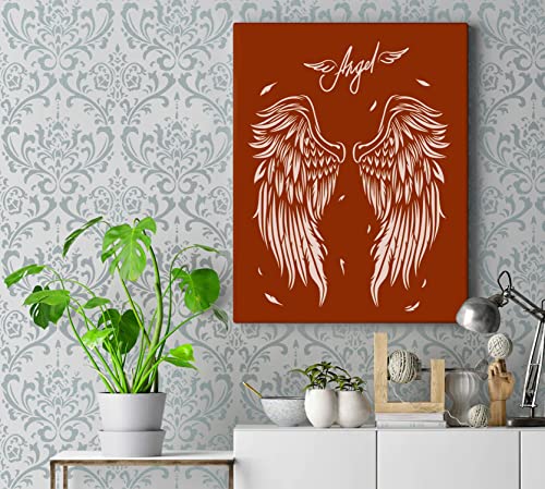GSS Designs Damask Wall Stencil for Painting 2 Pack of 16x24Inch Wall Stencil DIY Home Decor Stencils Paint Stencil for Walls Furniture Floors Fabric Crafts - style: 2 Pack of Damask 16''x24''