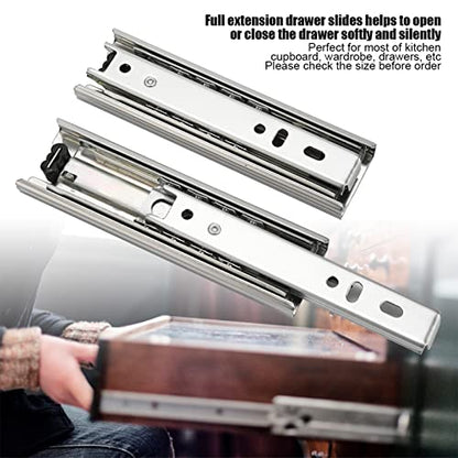 5inch Drawer Slides, 2PCS Soft Close Balls Bearing Drawer Runners Full Extension Side Mount Sliding Furniture Guide Undermount Drawer Mini Drawer Rails Table Cabinet Dresse 12.5cm/5in