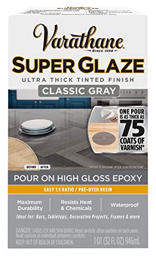 Varathane Super Glaze High Gloss Classic Gray Epoxy - color: Classic Gray