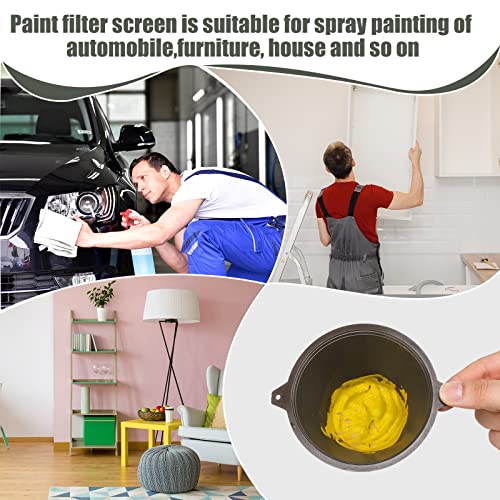 Vesici 30 Pcs Paint Strainer Airbrush Paint Filter 100 mm Reusable Plastic