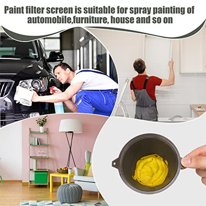 Vesici 30 Pcs Paint Strainer Airbrush Paint Filter 100 mm Reusable Plastic