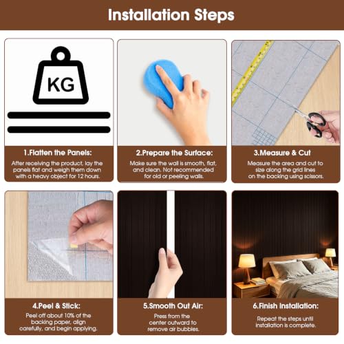 3D Peel and Stick Wall Panels PVC Grille Slat 394"x15.8" Self-Adhesive Wall Sticker Soundproof Paneling for Walls and Ceiling in Faux Brown Wood Grain Texture - color: Brown Wood Grain, size: 394"x15.8"