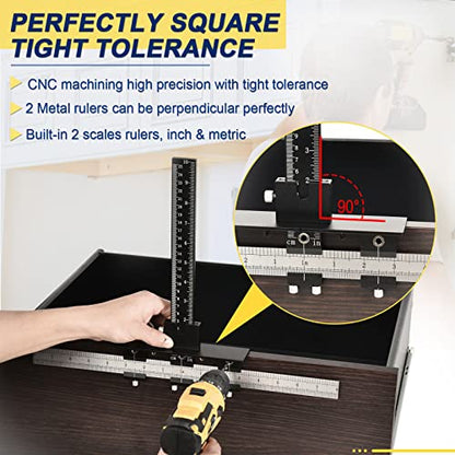 Cabinet Handle Jig, Template Tool for Hardware Installation Hole Drilling