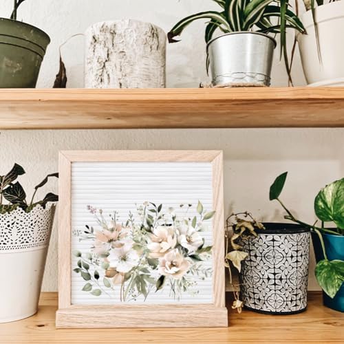 PLIGREAT 3 Sheets Rub on Transfers for Furniture and Crafts, White Flower Rub on Transfer Stickers Pink Home Decor Transfer Paper for DIY Wood Furniture Fridge Door Table Decoration - style: White Flower