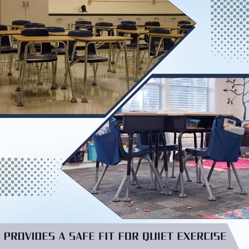 SiliFine 24 Pcs Feet Chair Glides Noise Cancelling Long Lasting Floor Protection Chair Leg Protectors Easy to Apply Teacher Classroom Supplies for Covers Prevent Floor Scuffs and Scratches