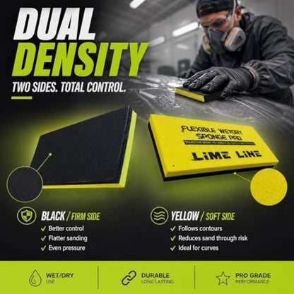 LiME LiNE Wet or Dry Flexible Sanding Sponge Pad for Wrapping Silicon Carbide Sandpaper - style: Sanding Pad