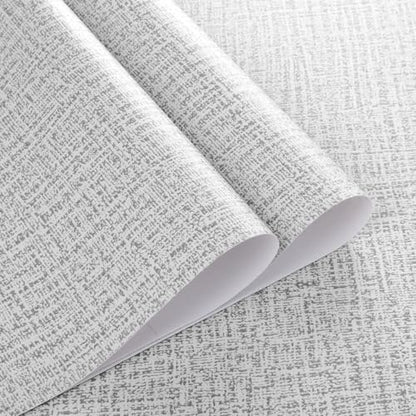 Grey Grasscloth Peel and Stick Wallpaper Fabric Paper 17.7in x 197in - color: Grey-1, size: 17.7" x 196.8"