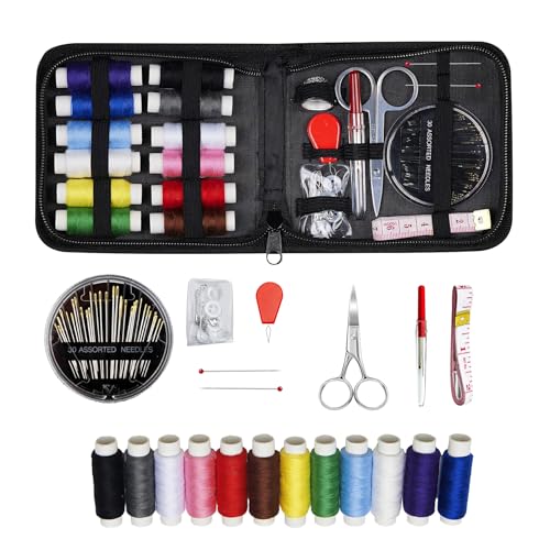 36pcs Big Eye Sewing Needle Set,Steel Needles for Hand Sewing,Portable DIY Crafting kit with Storage Box for Hand Sewing & Embroidery