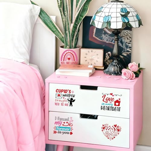 Peacoblue Valentine Quotes Rub On Transfers for Craft, Transfer Sticker - style: Valentine's Day Romantic Text