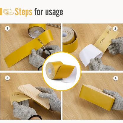 PSA Longboard Sandpaper 800 Grit Sandpaper Roll 20 Yard x 2-3/4” Wide Self Adhesive Stickyback Sandpaper for Woodworking,Automotive,Sanding Blocks - style: 800Grit
