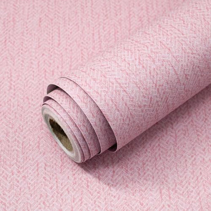 Pink Grasscloth Peel and Stick Wallpaper Fabric Paper 16in x 197in - color: Pink, size: 15.7" x 196.8"