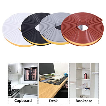 U-Shape Edge Banding, 16.4ft Self Adhesive Veneer Edging,TPE Flexible Furniture Edge Protector for Cabinet Repair Furniture Restoration (14MM, White) - size: 14MM, style: White