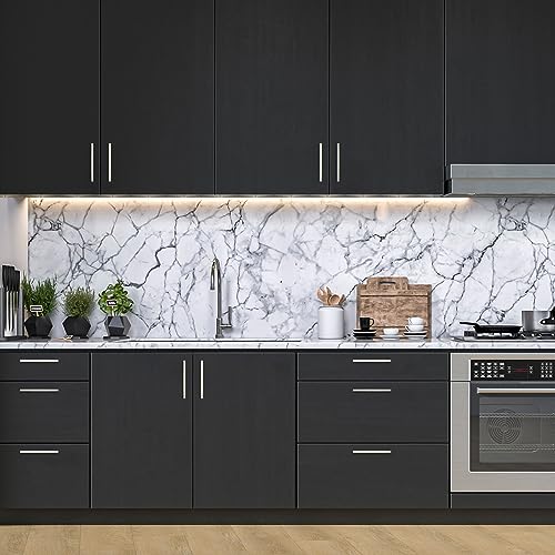 30 Pack Brushed Nickel Cabinet Handles, 4" Hole Center Curved Pulls - color: Brushed Nickel, size: 4" Hole Center