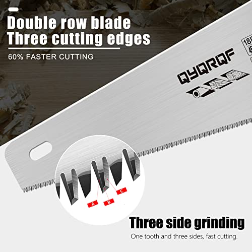 14 in Hand Saw, 11 TPI Fine-Cut Soft-Grip Hardpoint Wood Handsaw, Orange - color: Orange-14 Inch