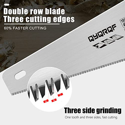 14 in Hand Saw, 11 TPI Fine-Cut Soft-Grip Hardpoint Wood Handsaw, Orange - color: Orange-14 Inch