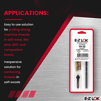 E-Z LOK Thread Repair Kit, 10-32 - size: 10-32 x 13mm, (EZ-901032-13), style: Flanged