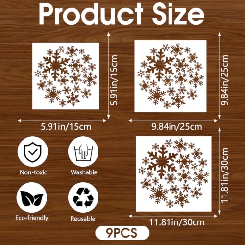 AFRITEE Christmas Stencils for Craft Reusable Snowflake Template for Window - style: Snowflake