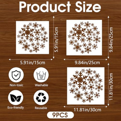 AFRITEE Christmas Stencils for Craft Reusable Snowflake Template for Window - style: Snowflake