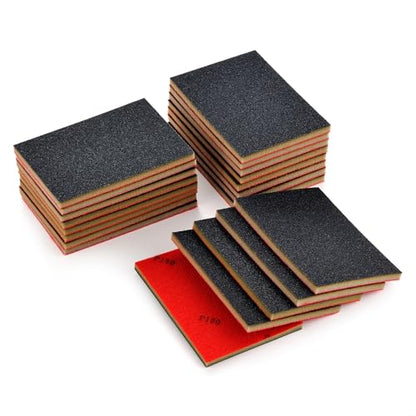 MAXMAN Sanding Sponge Set, 180 Grit Foam, Wet/Dry Sandpaper for Wood/Metal - style: 180 Grit