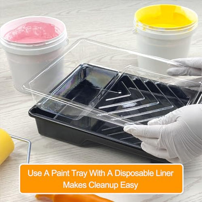 Great Andrew 12 Pack Paint Tray Liners 7Inch, 1 Paint Tray with 11 Liners - size: 12 Pack, 7 Inch