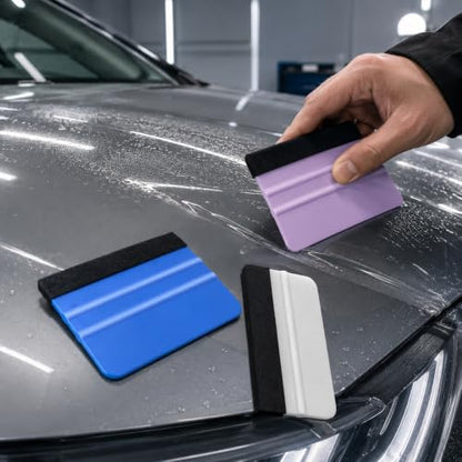 3 Pcs Durable Felt Edge Vinyl Squeegee Tool - Car Squeegee Decal Soft Vinyl Wrap Window Tint Application Tool - color: Squeegee