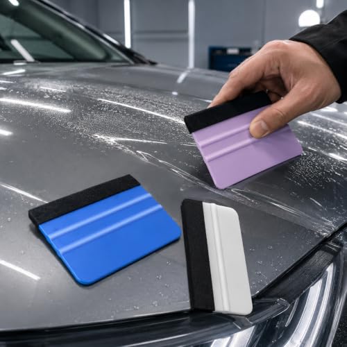 3 Pcs Durable Felt Edge Vinyl Squeegee Tool - Car Squeegee Decal Soft Vinyl Wrap Window Tint Application Tool - color: Squeegee