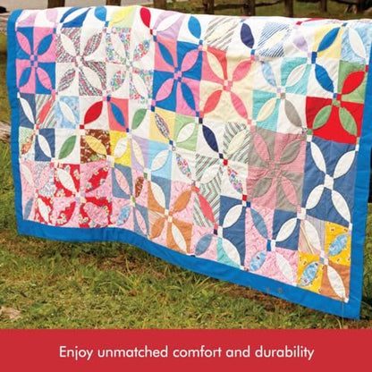 Poly-Fil Light-Weight Quilt Batting, Quilt Batting for Machine Quilting, Polyester Roll with Fuller Appearance, Tied Quilts, Comforters, 2"–4" Stitch Spacing Range, White, 48-Inch X 45 Yards, 1 Roll