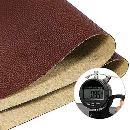 TORRAMI Soft Faux Leather Fabric, 1 Yard 54 x 36 in, Coffee PU Leather - color: Coffee, size: 1 Yard (54 x 36 inch)