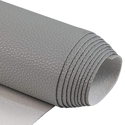 TORRAMI Soft Faux Leather Fabric, 0.64 Yard 54 x 23 in, Gray PU Leather - color: Gray, size: 0.64 Yard (54 x 23 inch)