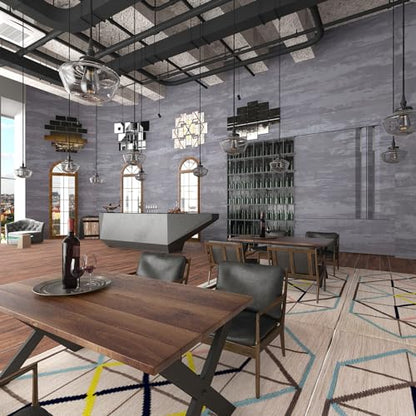 TOTIO Silver Grey Stained Plaster Contact Paper Smoky Gray Peel and Stick Wallpaper 16x354inch Air Guide Slot Design Matte Thick Self-adhesive Waterproof Vinyl Wrap Modern Industrial Style Wall Sticks - color: Light Gray, size: 16" x 354"