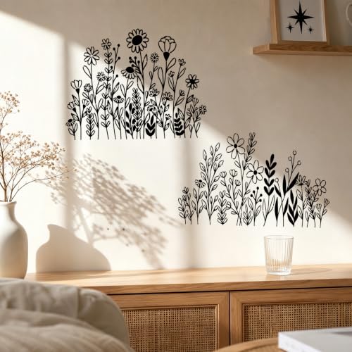 Floral Stencils for Walls Reusable Painting Templates for Crafts Wood - style: Floral plants