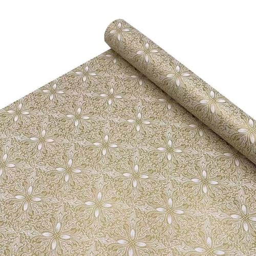 Self Adhesive Liner Vintage Contact Shelf Paper for Dresser Drawers Cabinet Sticker (Vintage Gold, 17.7 inch x 196 inch) - color: Vintage Gold
