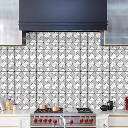 Vamos Tile Silver Mixed Glass Peel and Stick Backsplash Tile - color: ‎Silver