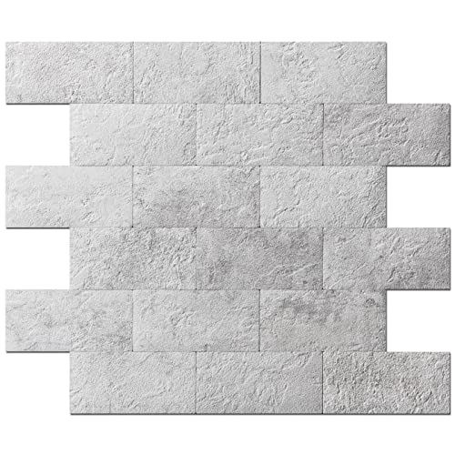 Art3d Peel and Stick Backsplash, Stick on Wall Tile, 10-Pack, Natural White - color: Natural White 10pcs