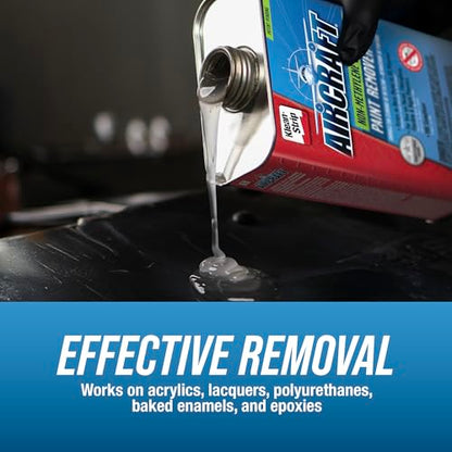 KLEAN-STRIP Aircraft Paint Remover, Professional Grade Paint Stripper for Cars & Metal Surfaces, VOC Compliant, 1 Gallon