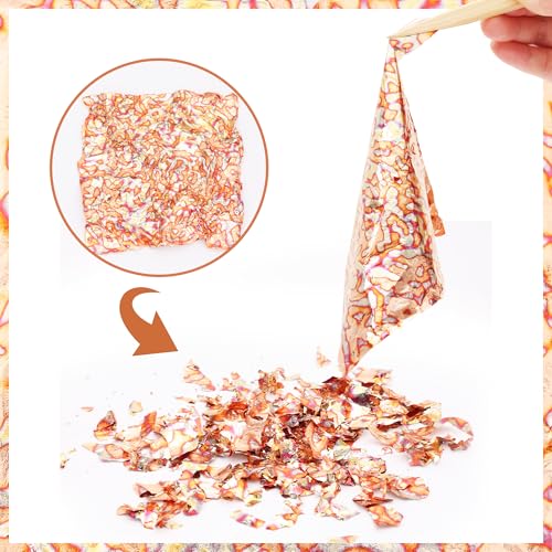 KINNO Variegated Gold Leaf Sheets 25PCS Irregular Polka Dot Pattern - color: Irregular Polka Dot
