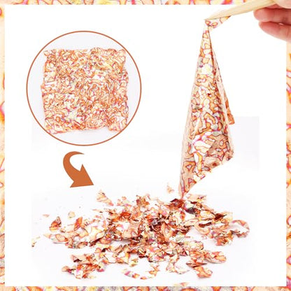 KINNO Variegated Gold Leaf Sheets 25PCS Irregular Polka Dot Pattern - color: Irregular Polka Dot
