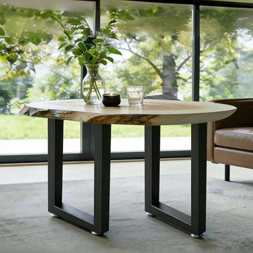 24 Inch Metal Coffee/End/Side Table Legs Black, Industrial DIY Furniture Legs for Desk, Chair, Bench, Nightstand, Set of 2 - color: Black, size: 24" U Shape