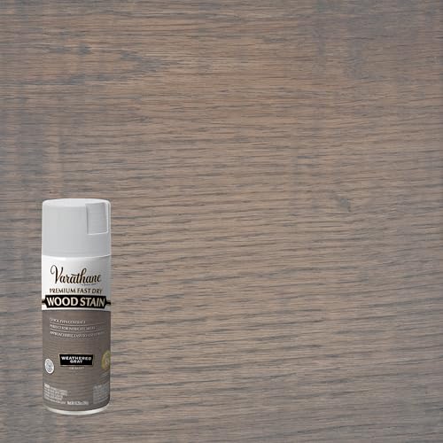 Varathane Premium Fast Dry Weathered Gray Wood Stain Spray - color: Weathered Gray, size: 10.25 Ounce (Pack of 1)
