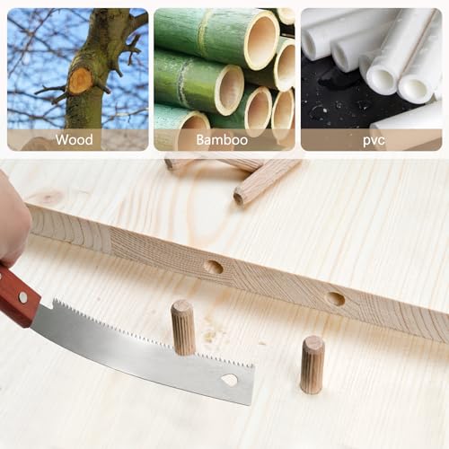 Mini Hand Saw, 6 Inch Flush Cut Saw 17 TPI Trim Saw for Woodworking Tools Small Projects