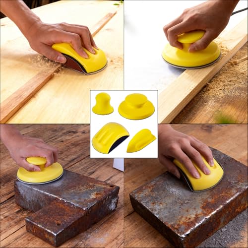 2 Pcs Sanding Blocks 3 inch Round Hook and Loop Sanding Block for Woodworking Furniture Restoration Automotive Body Arts Crafts Hand Sanding Block - color: 3in Round