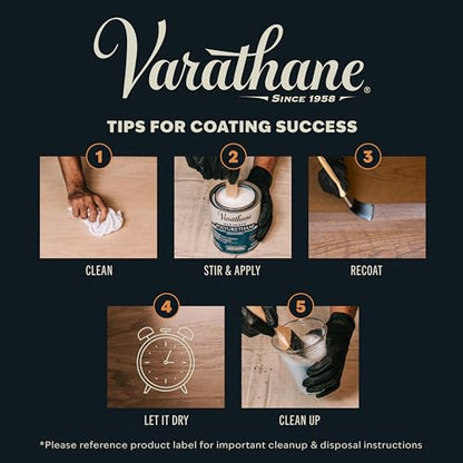 Varathane Water-Based Ultimate Gloss Polyurethane - color: Gloss, size: Half Pint (Pack of 4)