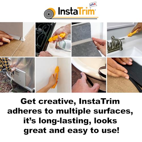 InstaTrim Flexible, Self-Adhesive Caulk Strip Sealant, 3/4" x 10', Bronze - color: Bronze, size: 3/4 in x 10 ft