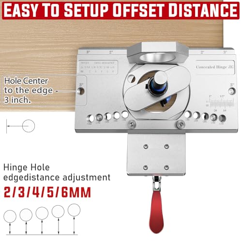 35mm Concealed Cabinet Hinge Jig Quick Clamp Dust Port Drill Guide Tool
