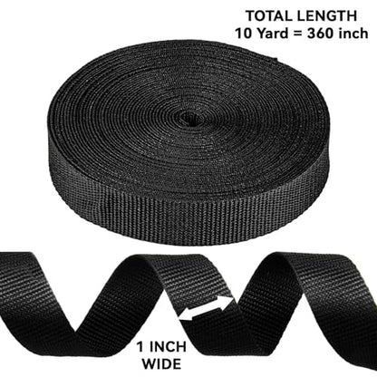 MAQIHAN 10 Yard Strap Webbing - Lawn Chair Webbing 1 Inch Replacement Kit