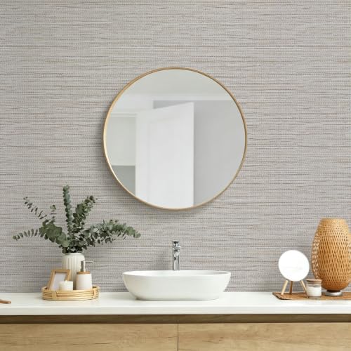 Beige Grasscloth Peel and Stick Wallpaper Textured 17.3in x 118.1in - color: Beige, size: 17.3inch × 118.1inch