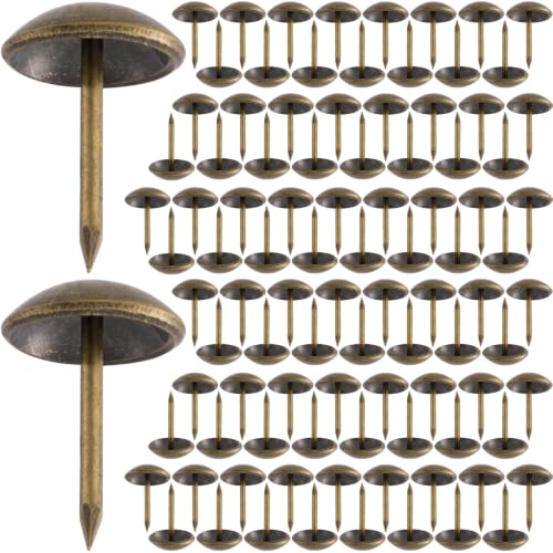 100pcs Round Head Thumb Tacks for Wall, Bronze Pins, 0.4 x 0.6 in - color: Bronze, 100pcs, Style 3